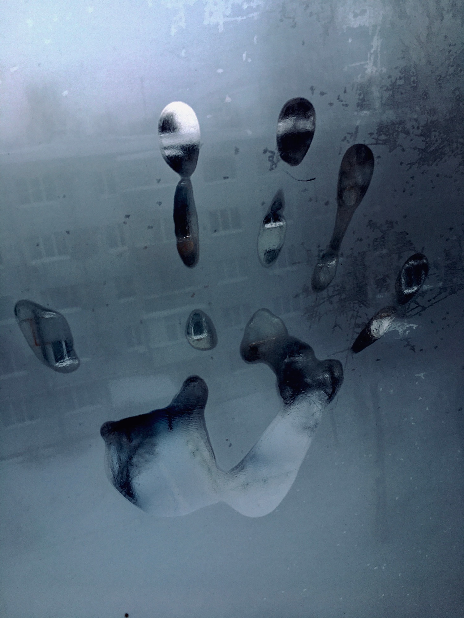 Imprint on frozen glass